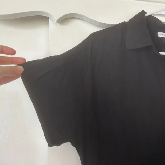 Prologue Black Button Down Short Sleeve Dress Size S - Picture 3 of 10
